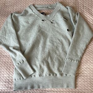 Alexander Wang Distressed Gray Sweater